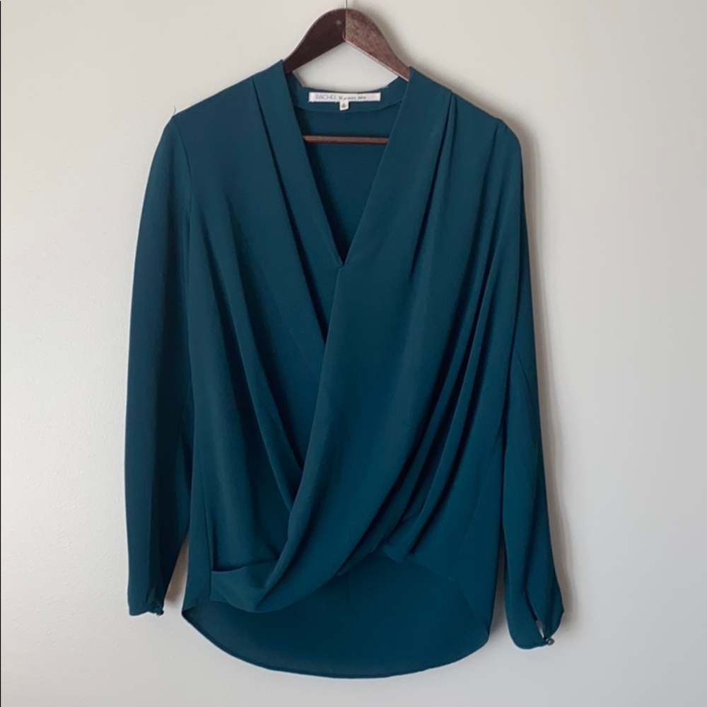 Rachel Roy Wrap Blouse V-Neck Top